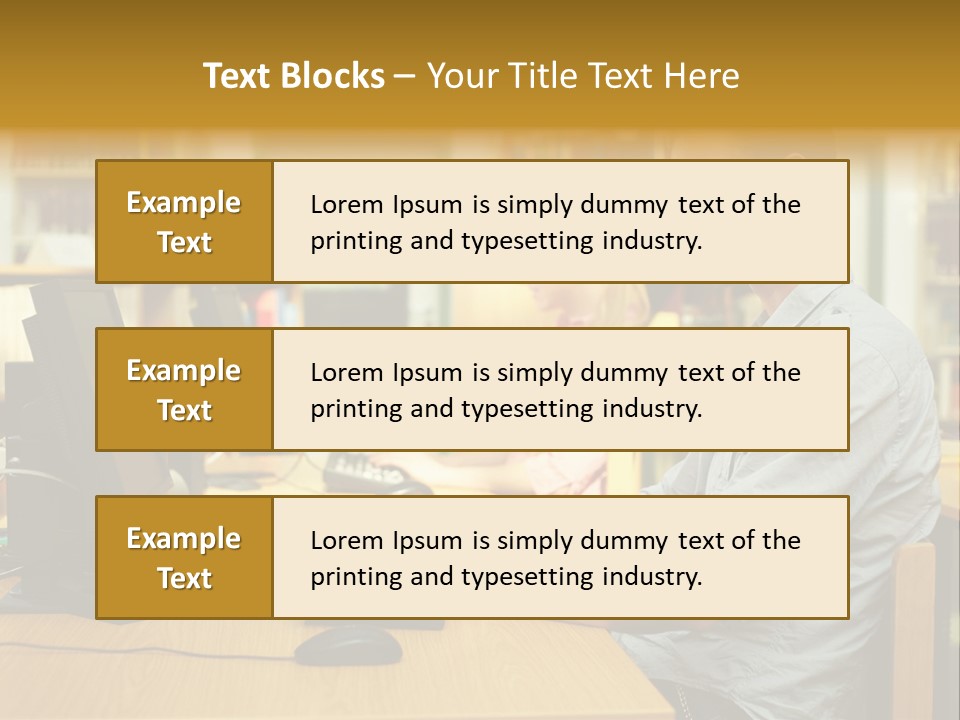 Face Young Monitor PowerPoint Template