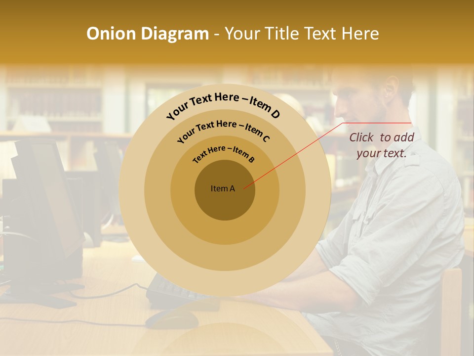 Face Young Monitor PowerPoint Template