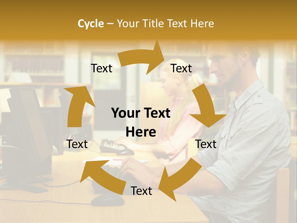 Face Young Monitor PowerPoint Template