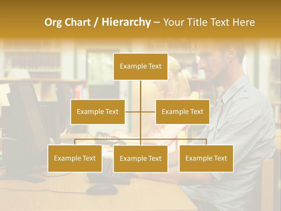 Face Young Monitor PowerPoint Template