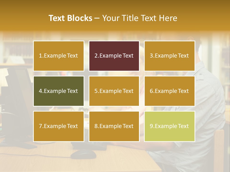 Face Young Monitor PowerPoint Template