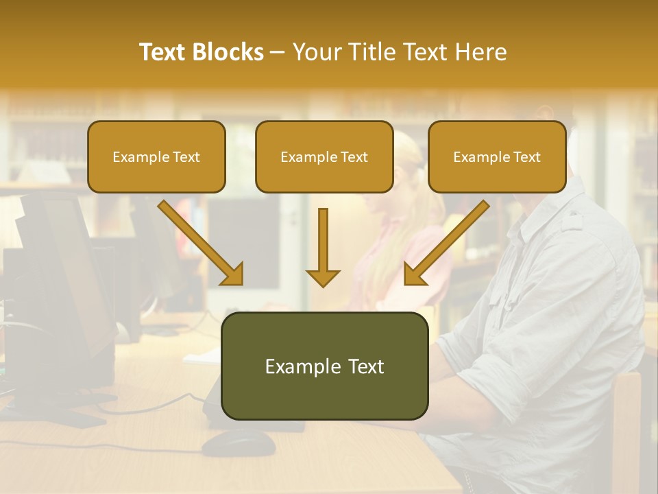 Face Young Monitor PowerPoint Template