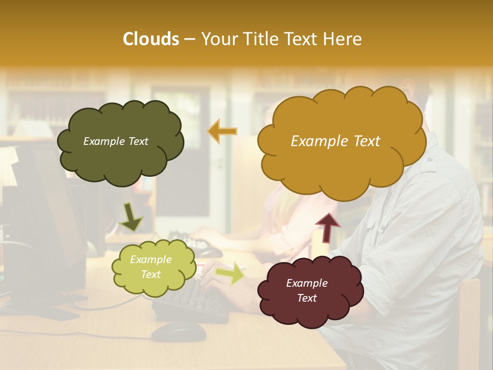 Face Young Monitor PowerPoint Template