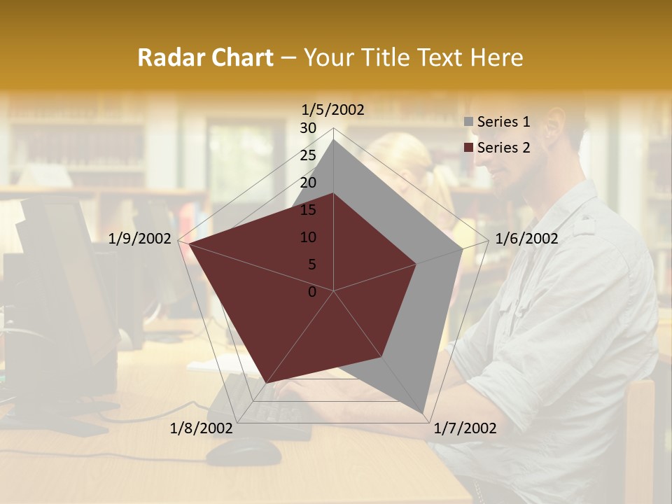Face Young Monitor PowerPoint Template