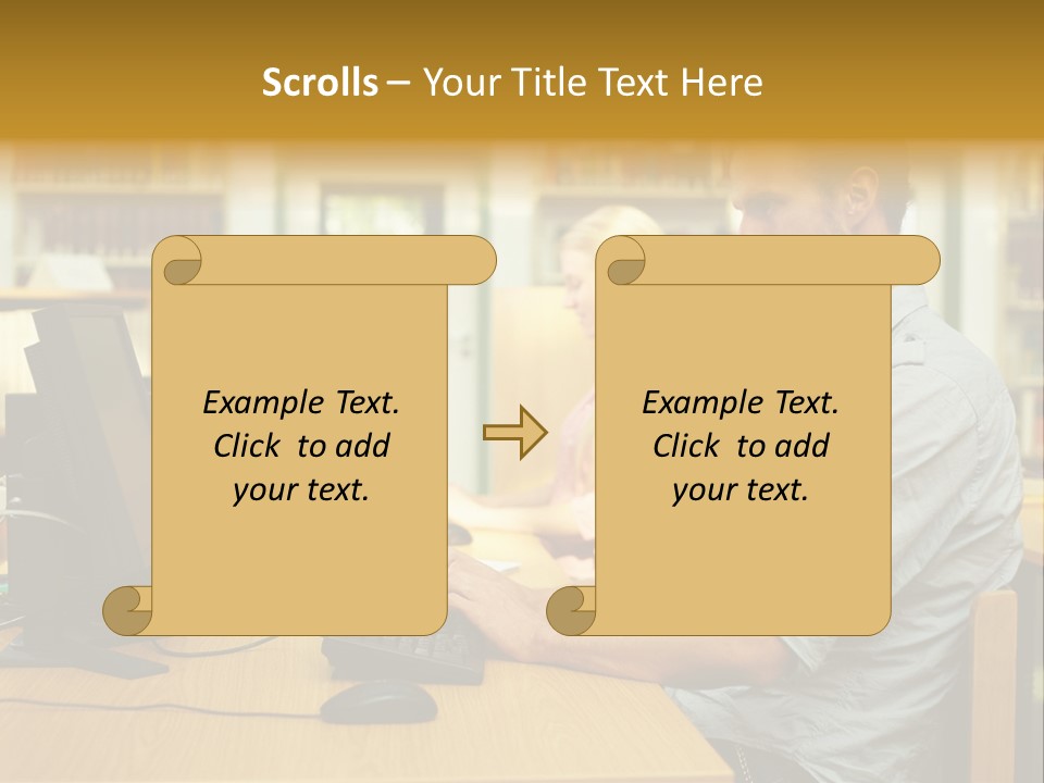 Face Young Monitor PowerPoint Template