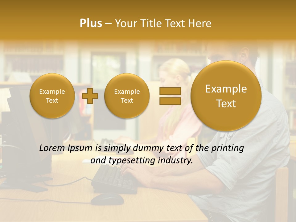 Face Young Monitor PowerPoint Template