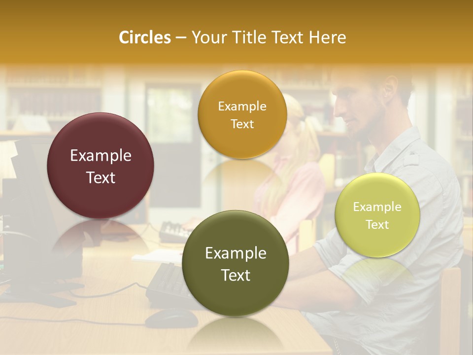 Face Young Monitor PowerPoint Template