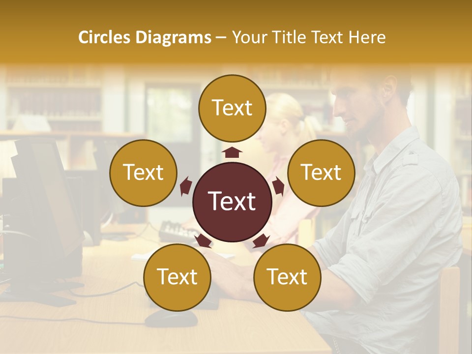 Face Young Monitor PowerPoint Template