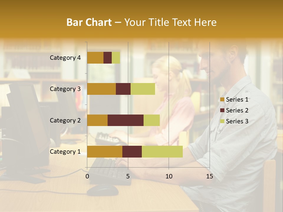 Face Young Monitor PowerPoint Template
