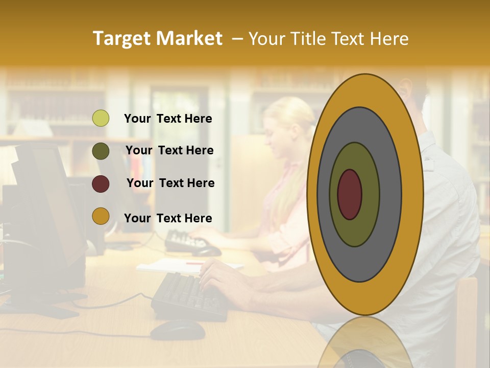 Face Young Monitor PowerPoint Template