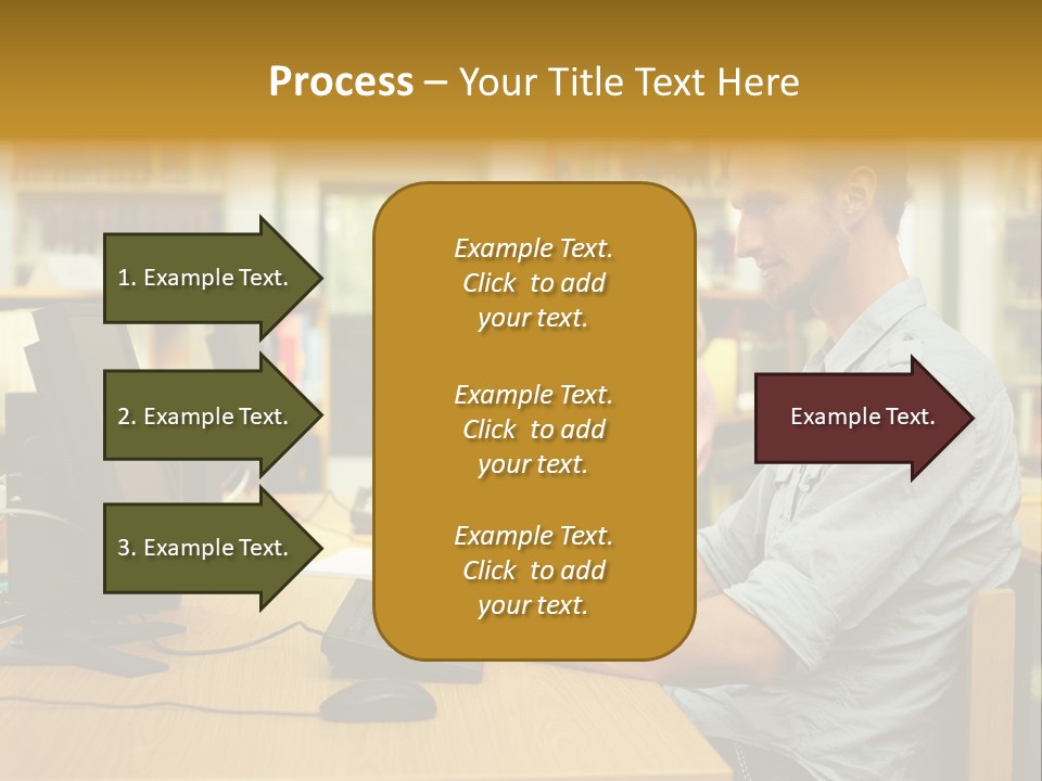 Face Young Monitor PowerPoint Template