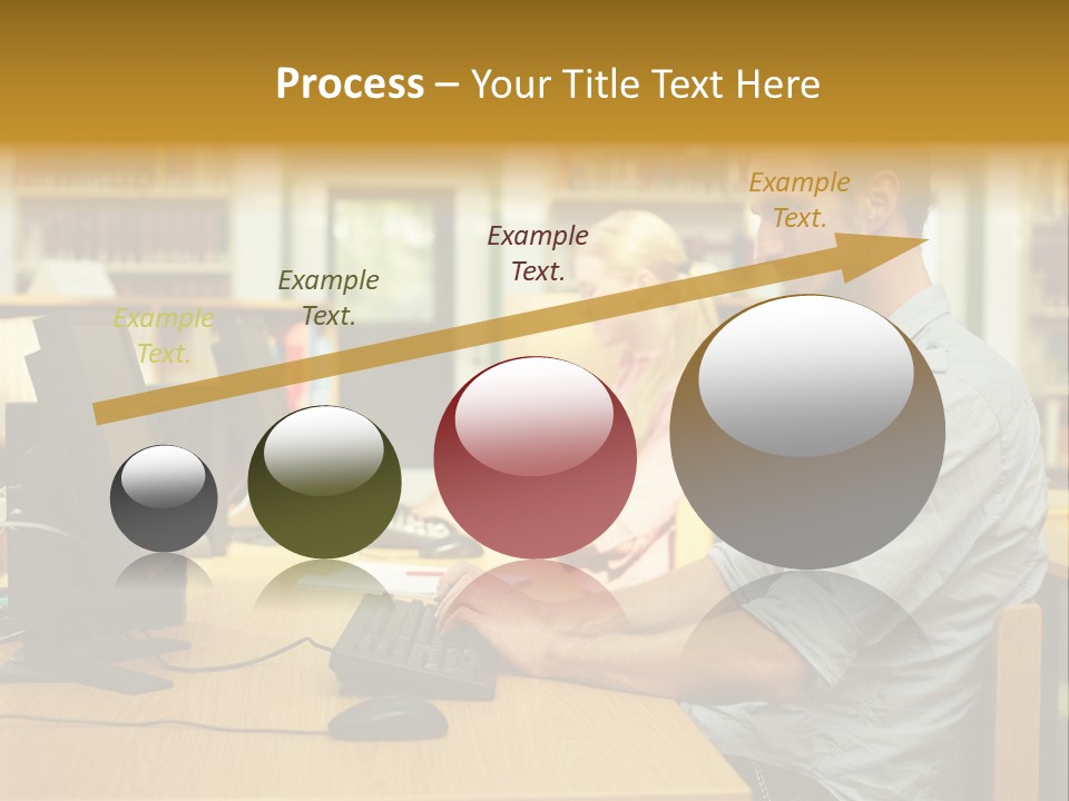 Face Young Monitor PowerPoint Template