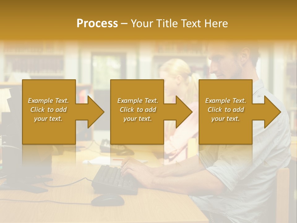 Face Young Monitor PowerPoint Template