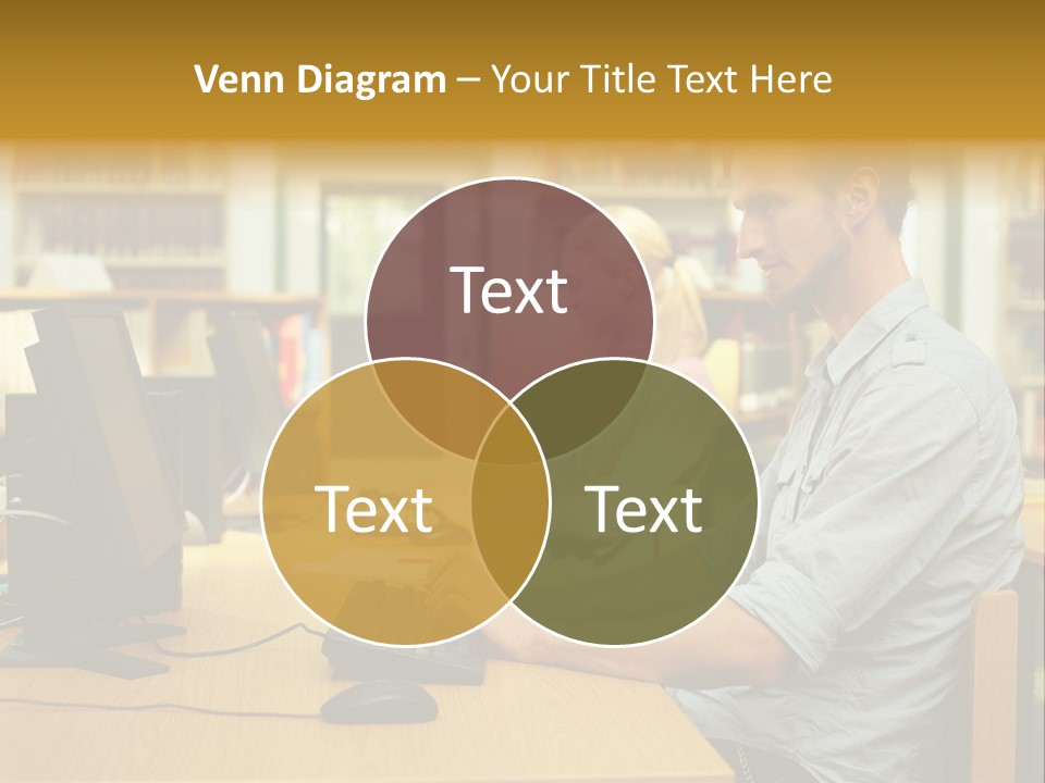 Face Young Monitor PowerPoint Template