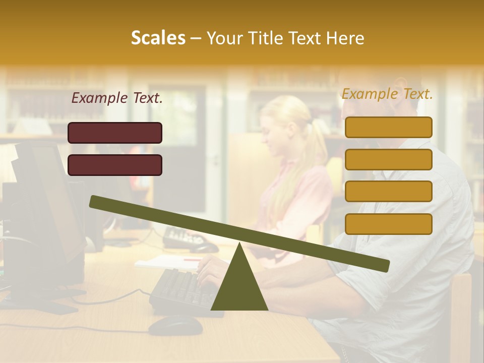 Face Young Monitor PowerPoint Template