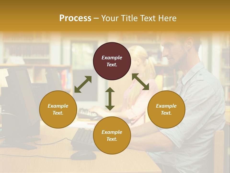 Face Young Monitor PowerPoint Template