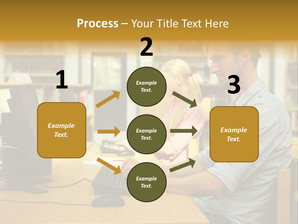 Face Young Monitor PowerPoint Template