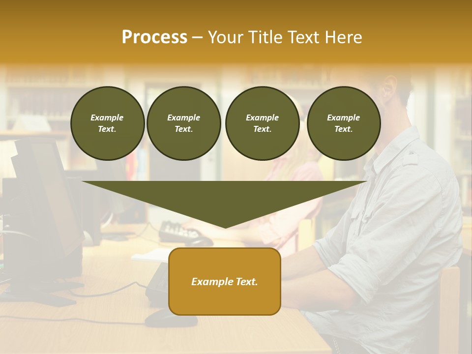 Face Young Monitor PowerPoint Template