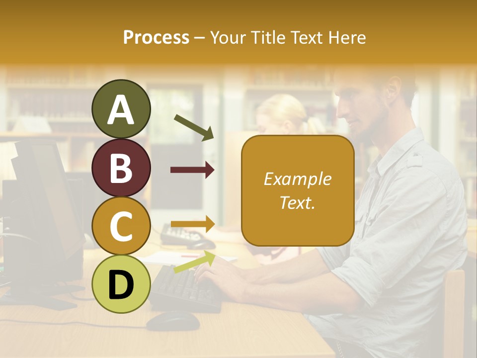 Face Young Monitor PowerPoint Template