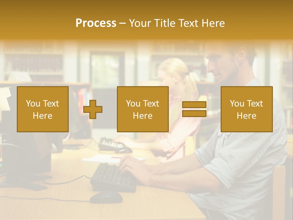 Face Young Monitor PowerPoint Template
