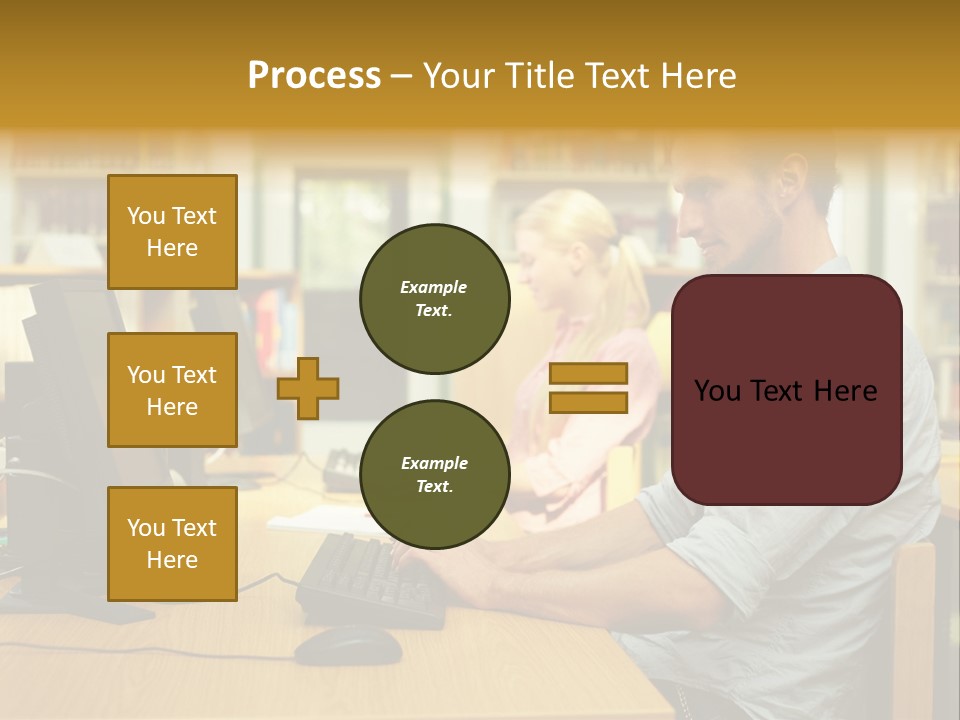 Face Young Monitor PowerPoint Template