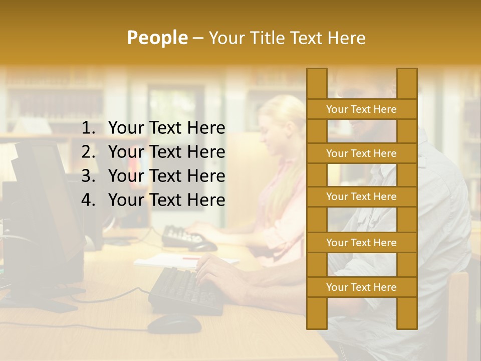 Face Young Monitor PowerPoint Template
