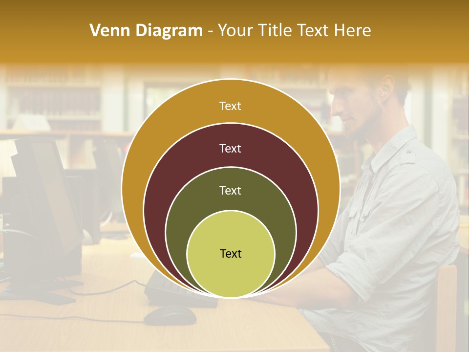 Face Young Monitor PowerPoint Template