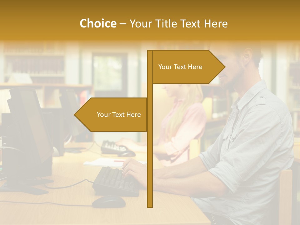 Face Young Monitor PowerPoint Template