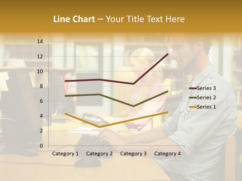 Face Young Monitor PowerPoint Template
