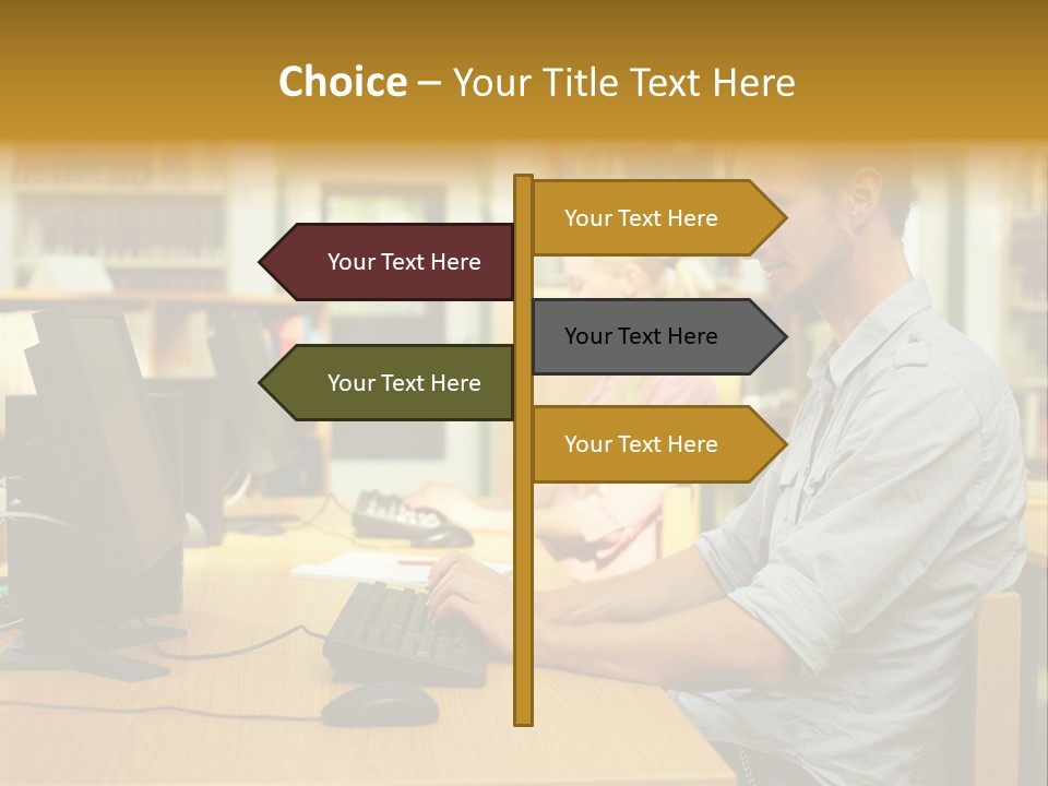 Face Young Monitor PowerPoint Template