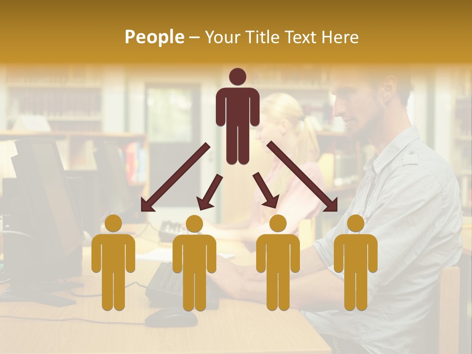 Face Young Monitor PowerPoint Template