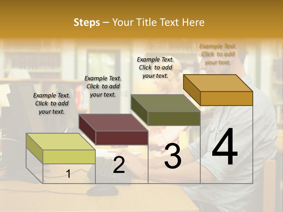 Face Young Monitor PowerPoint Template