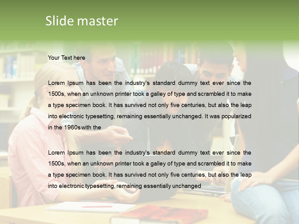 Asian Knowledge Team PowerPoint Template