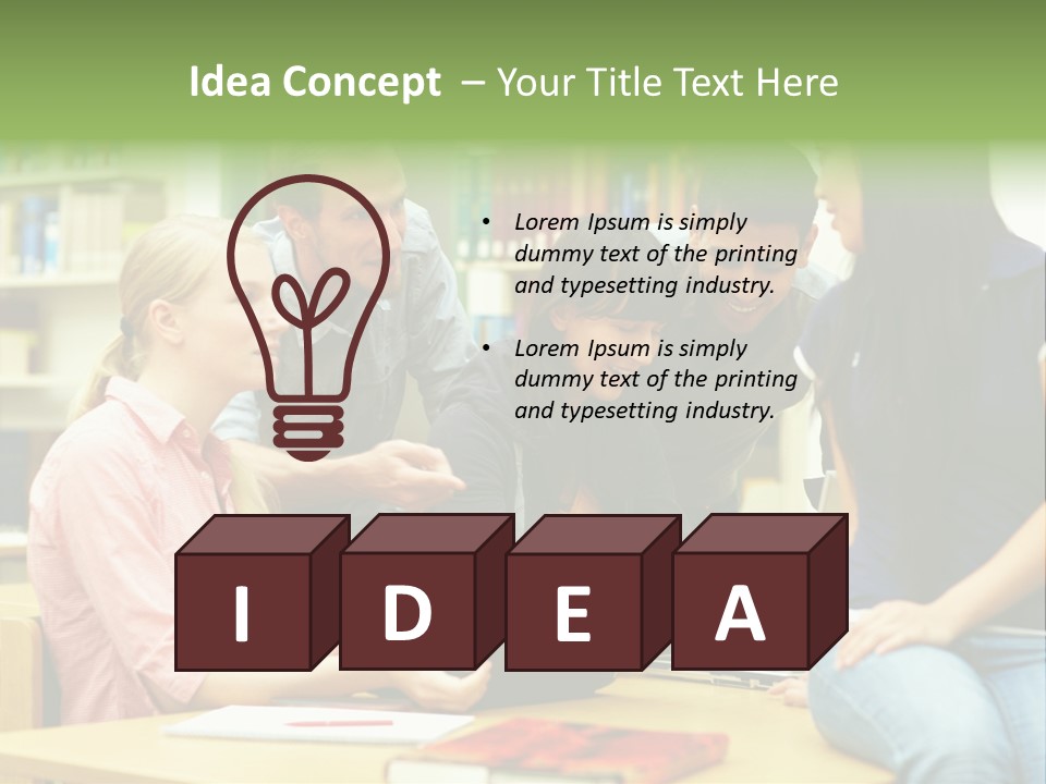 Asian Knowledge Team PowerPoint Template