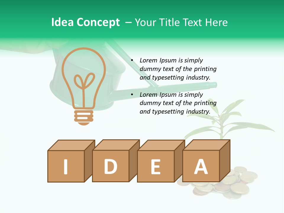 Stem Grow Cash PowerPoint Template