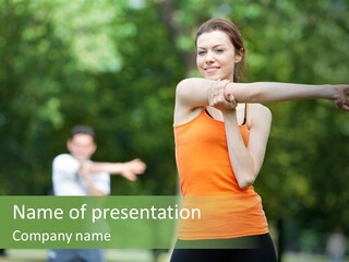 Pretty Smile Woman PowerPoint Template