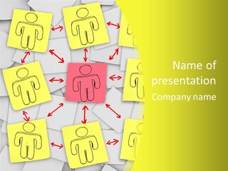 Communicate Notepaper Crowd PowerPoint Template