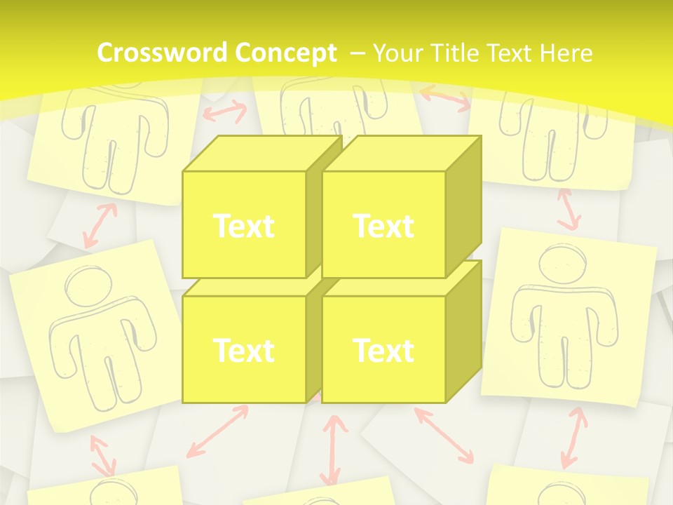 Communicate Notepaper Crowd PowerPoint Template