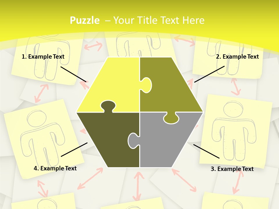 Communicate Notepaper Crowd PowerPoint Template