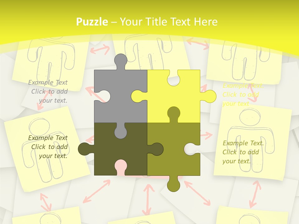 Communicate Notepaper Crowd PowerPoint Template