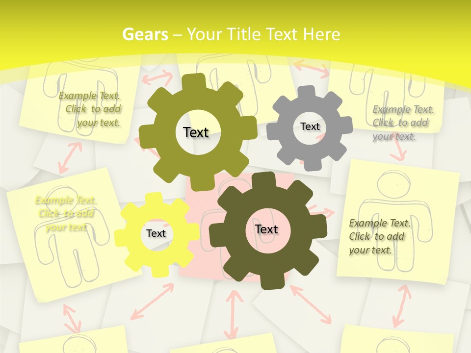 Communicate Notepaper Crowd PowerPoint Template