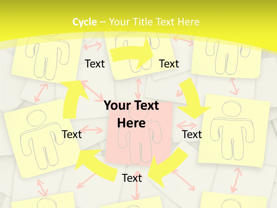 Communicate Notepaper Crowd PowerPoint Template