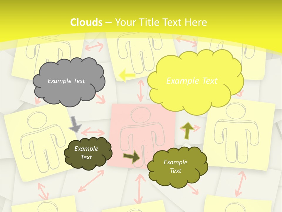 Communicate Notepaper Crowd PowerPoint Template