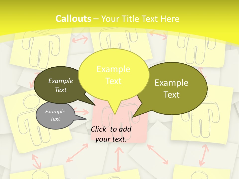 Communicate Notepaper Crowd PowerPoint Template