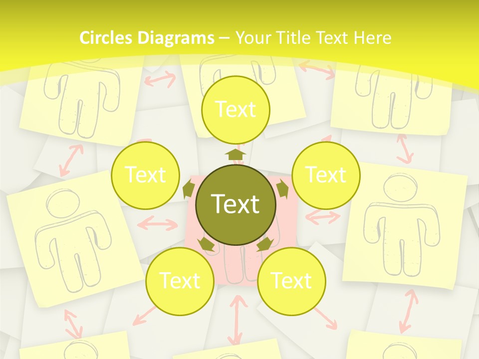 Communicate Notepaper Crowd PowerPoint Template