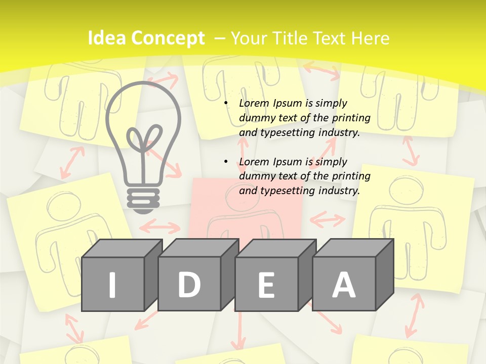Communicate Notepaper Crowd PowerPoint Template