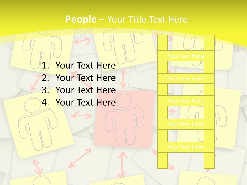 Communicate Notepaper Crowd PowerPoint Template