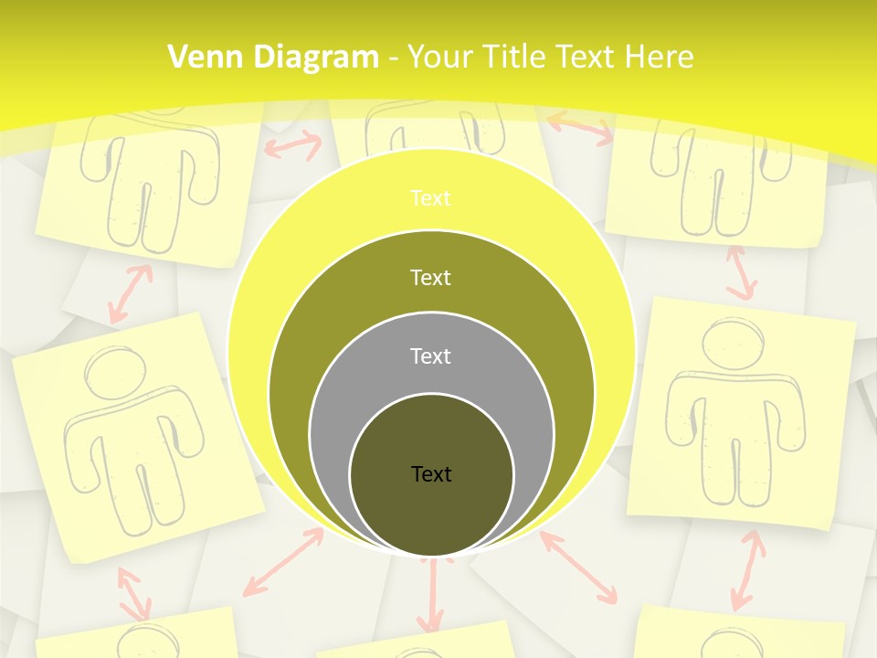 Communicate Notepaper Crowd PowerPoint Template