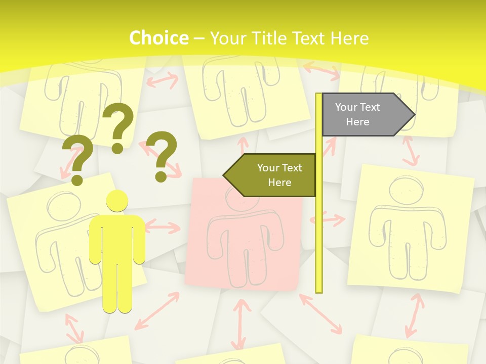 Communicate Notepaper Crowd PowerPoint Template