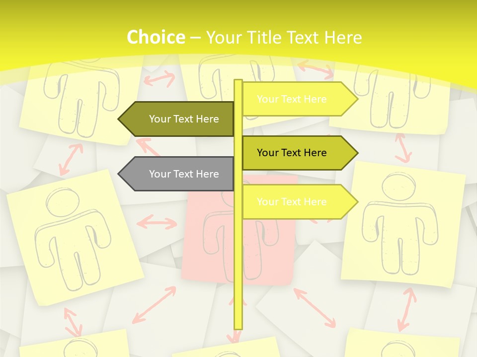 Communicate Notepaper Crowd PowerPoint Template